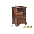 Pemberly Row 2-piece Live Edge Solid Wood Desk Set in Dark Brown