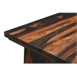 Pemberly Row 2-piece Live Edge Solid Wood Desk Set in Dark Brown