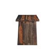 Pemberly Row 2-piece Live Edge Solid Wood Desk Set in Dark Brown