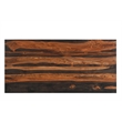 Pemberly Row 2-piece Live Edge Solid Wood Desk Set in Dark Brown