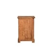 Pemberly Row Mid-Century 2-piece Live Edge Solid Wood Desk Set in Brown