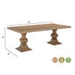 Pemberly Row Traditional 11-piece Solid Wood Dining Set in Brown