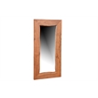 Pemberly Row Mid-Century Live Edge Solid Wood Accent Mirror in Brown