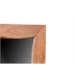Pemberly Row Mid-Century Live Edge Solid Wood Accent Mirror in Brown