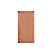 Pemberly Row Mid-Century Live Edge Solid Wood Accent Mirror in Brown