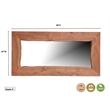 Pemberly Row Mid-Century Live Edge Solid Wood Accent Mirror in Brown