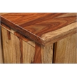 Pemberly Row Mid-Century 6-Door Live Edge Solid Wood Sideboard in Brown