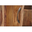 Pemberly Row Mid-Century 6-Door Live Edge Solid Wood Sideboard in Brown