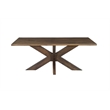 Pemberly Row 7-piece Live Edge Solid Wood Dining Set in Brown