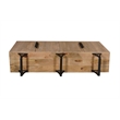 Pemberly Row 4-Door Geometric Pattern Solid Wood Sideboard in Beige