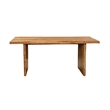 Pemberly Row 7-piece Live Edge Solid Wood Dining Set in Brown