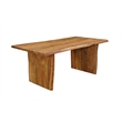 Pemberly Row 7-piece Live Edge Solid Wood Dining Set in Brown