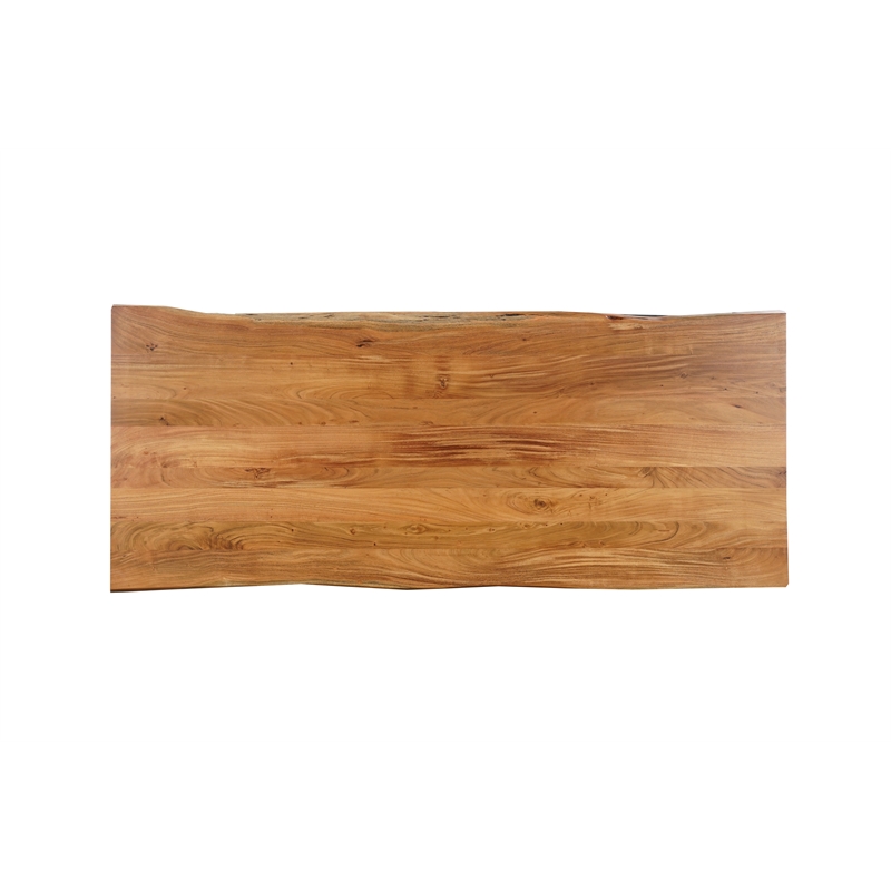 Pemberly Row 13-piece Live Edge Solid Wood Dining Set in Brown