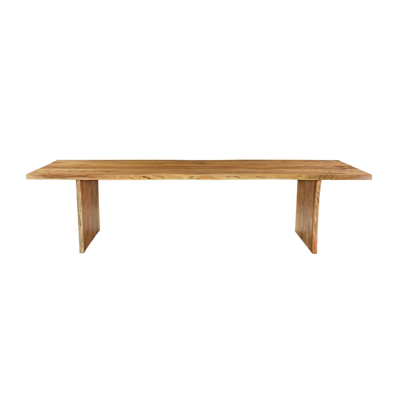 Pemberly Row 13-piece Live Edge Solid Wood Dining Set in Brown
