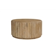 Pemberly Row Traditional Round Solid Wood Coffee Table in Brown