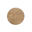 Pemberly Row Traditional Round Solid Wood Coffee Table in Brown