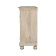Pemberly Row 3-Door Floral Carved Solid Wood Sideboard in White