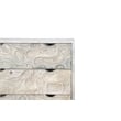 Pemberly Row Carved and Handcrafted Solid Wood Chest with 5 Drawers in Gray