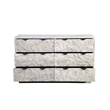 Pemberly Row Carved and Handcrafted Solid Wood Dresser with 6 Drawers in Gray
