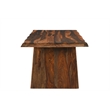 Pemberly Row Dark Brown Wood 7-Piece Dining Set with Live Edge Table and Chairs