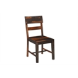Pemberly Row Dark Brown Wood 7-Piece Dining Set with Live Edge Table and Chairs