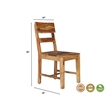 Pemberly Row Brown Solid Wood 7-Piece Dining Set with Live Edge Table and Chairs