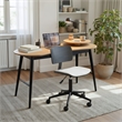 Pemberly Row Contemporary Engineered Wood Office Chair White & Black