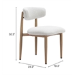 Pemberly Row Contemporary Aluminum Outdoor Dining Chair White