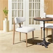 Pemberly Row Contemporary Aluminum Outdoor Dining Chair White