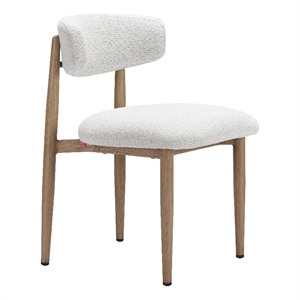 Pemberly Row Contemporary Aluminum Outdoor Dining Chair White