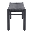 Pemberly Row Contemporary Assembled Aluminum Outdoor Bench Black