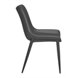 Pemberly Row Contemporary Engineered Wood Dining Chair Black