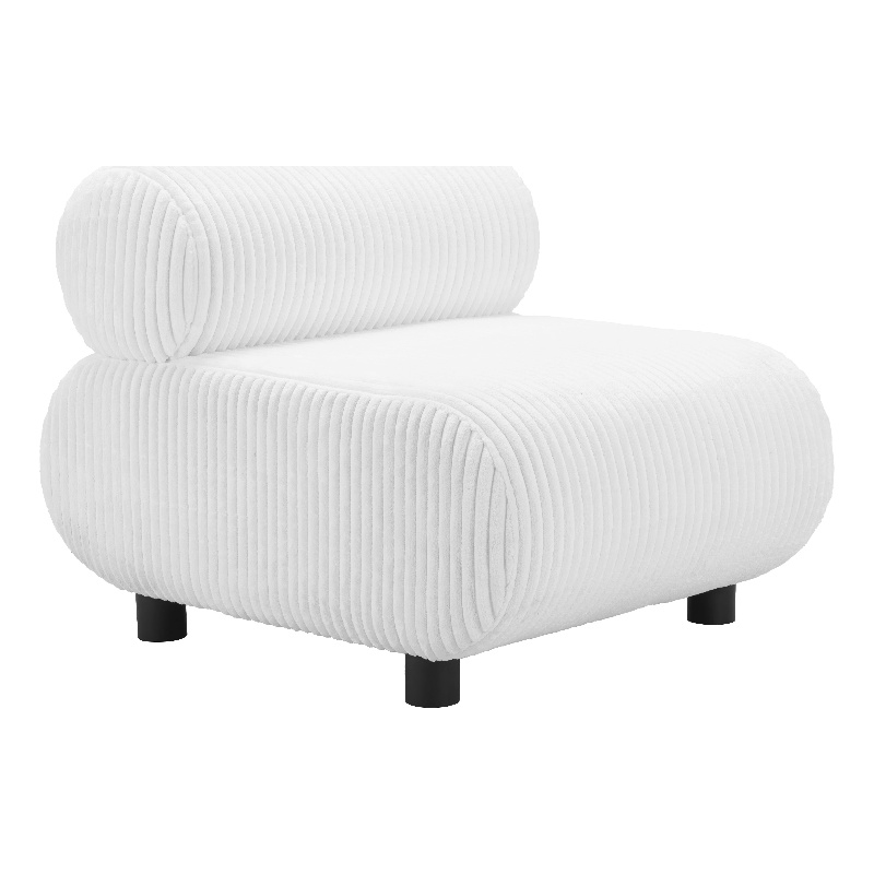 Pemberly Row Contemporary Engineered Wood Accent Chair White