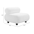 Pemberly Row Contemporary Engineered Wood Accent Chair White