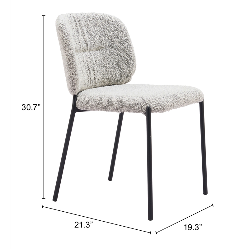 Pemberly Row Modern / Contemporary Engineered Wood Dining Chair Gray