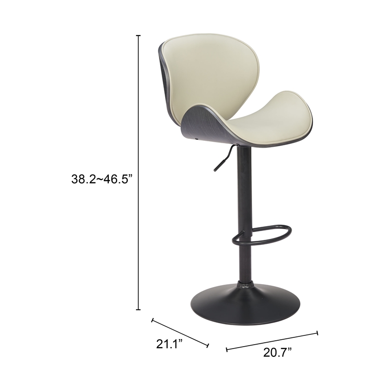 Pemberly Row Modern / Contemporary Engineered Wood Barstool Gray
