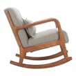Pemberly Row Contemporary Engineered Wood Rocking Chair Gray