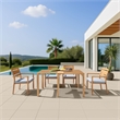Pemberly Row Contemporary Rader Outdoor Dining Chair Natural