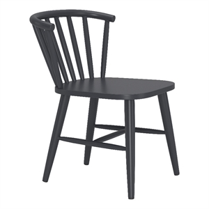 Pemberly Row Contemporary Aluminum Outdoor Dining Chair Black