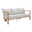 Pemberly Row Contemporary Assembled Aluminum Outdoor Sofa Gray