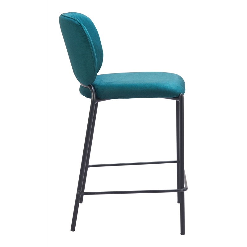Pemberly Row Contemporary Engineered Wood Counter Stool Green