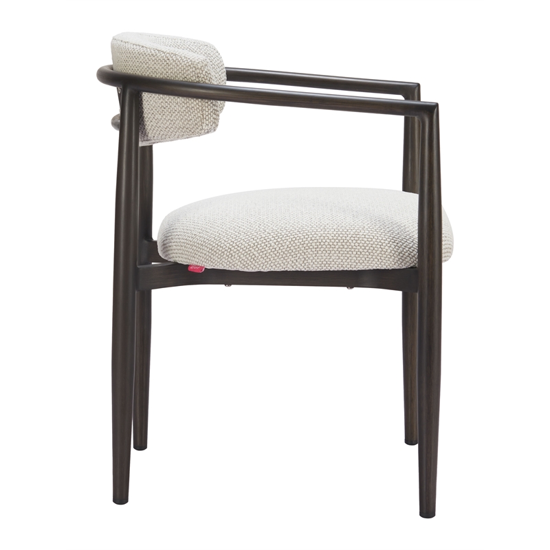 Pemberly Row Contemporary Aluminum Outdoor Dining Chair White