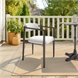 Pemberly Row Contemporary Aluminum Outdoor Dining Chair White
