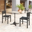 Pemberly Row Modern / Contemporary Metal Dining Table Gray Finish