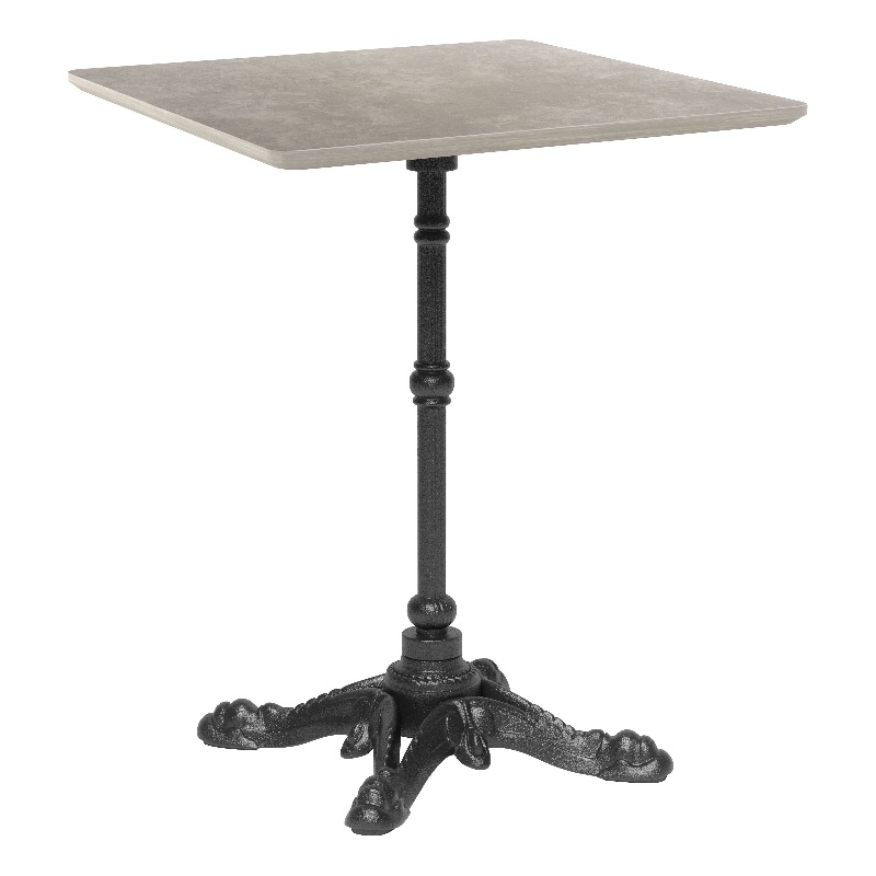 Pemberly Row Modern / Contemporary Metal Dining Table Gray Finish
