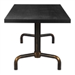 Pemberly Row Contemporary Engineered Wood Dining Table Black