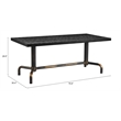 Pemberly Row Contemporary Engineered Wood Dining Table Black