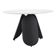 Pemberly Row Modern / Contemporary Metal Dining Table White Finish