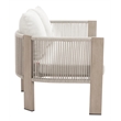 Pemberly Row Modern / Contemporary Aluminum Outdoor Sofa Beige