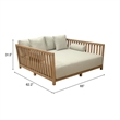 Pemberly Row Modern / Contemporary Wood Outdoor Daybed Gray Finish